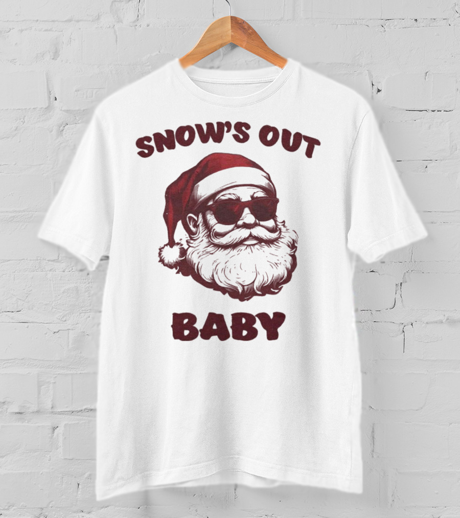 Snow’s Out Baby Santa Christmas T-Shirt