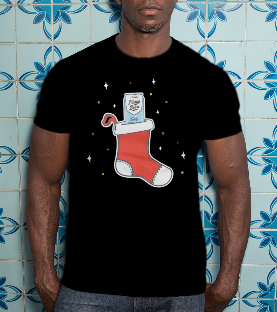 Friday Beers Christmas Stocking T-Shirt