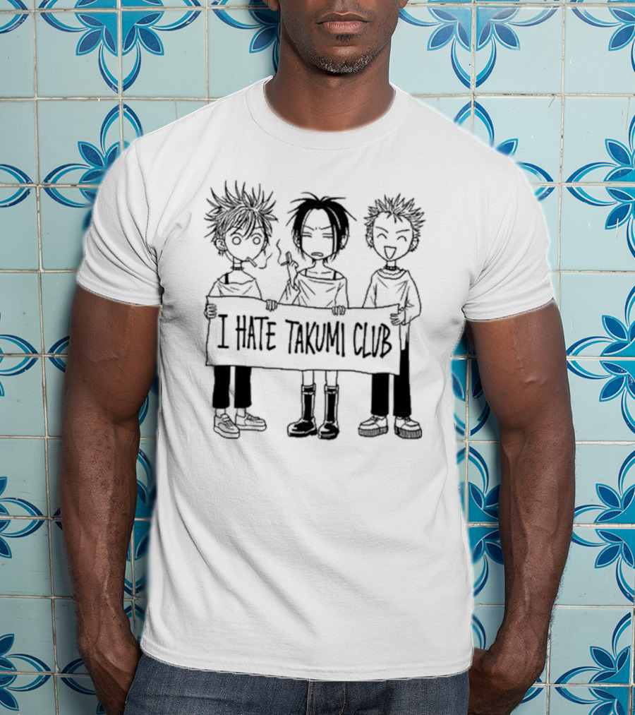 I Hate Takumi Club Character Group Yazawadisciple Manga T-Shirt
