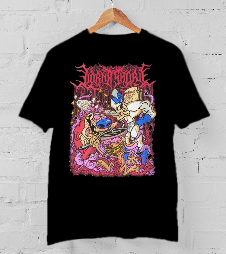 Lorna Shore Numb My Pain Cartoon Characters Chaotic Colorful Scene T-Shirt