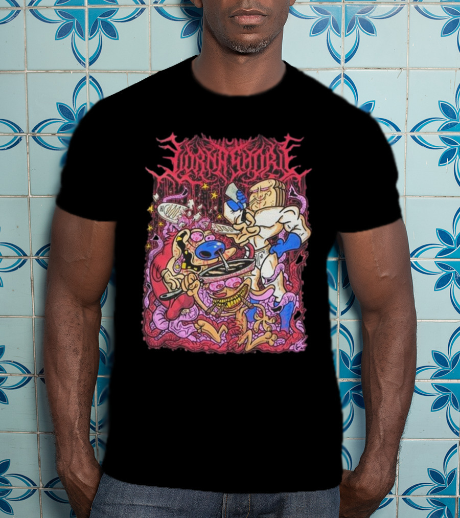 Lorna Shore Numb My Pain Cartoon Characters Chaotic Colorful Scene T-Shirt