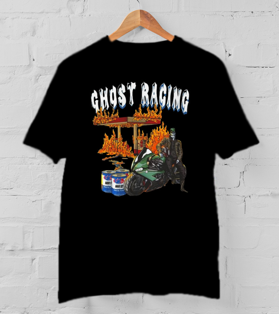 Ghost Racing MR12 Flames Motorcycle 87 Ghost T-Shirt