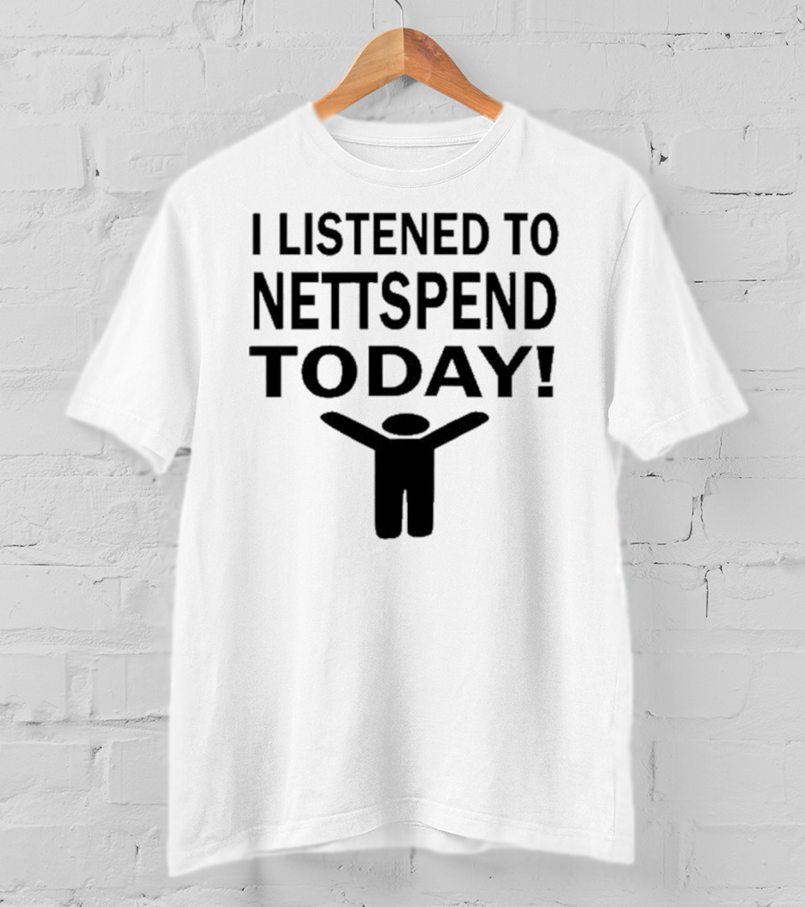 I Listened To Nettspend Today Black Stick Figure T-Shirt