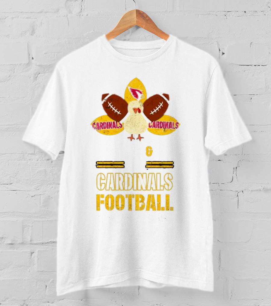 Cardinals Turkey Football Cardinals Thanksgiving Cardinals Football T-Shirt