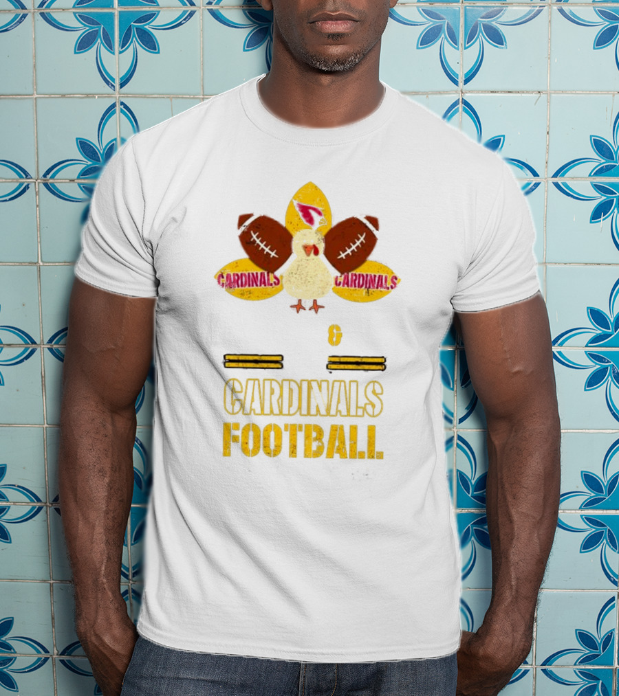 Cardinals Turkey Football Cardinals Thanksgiving Cardinals Football T-Shirt