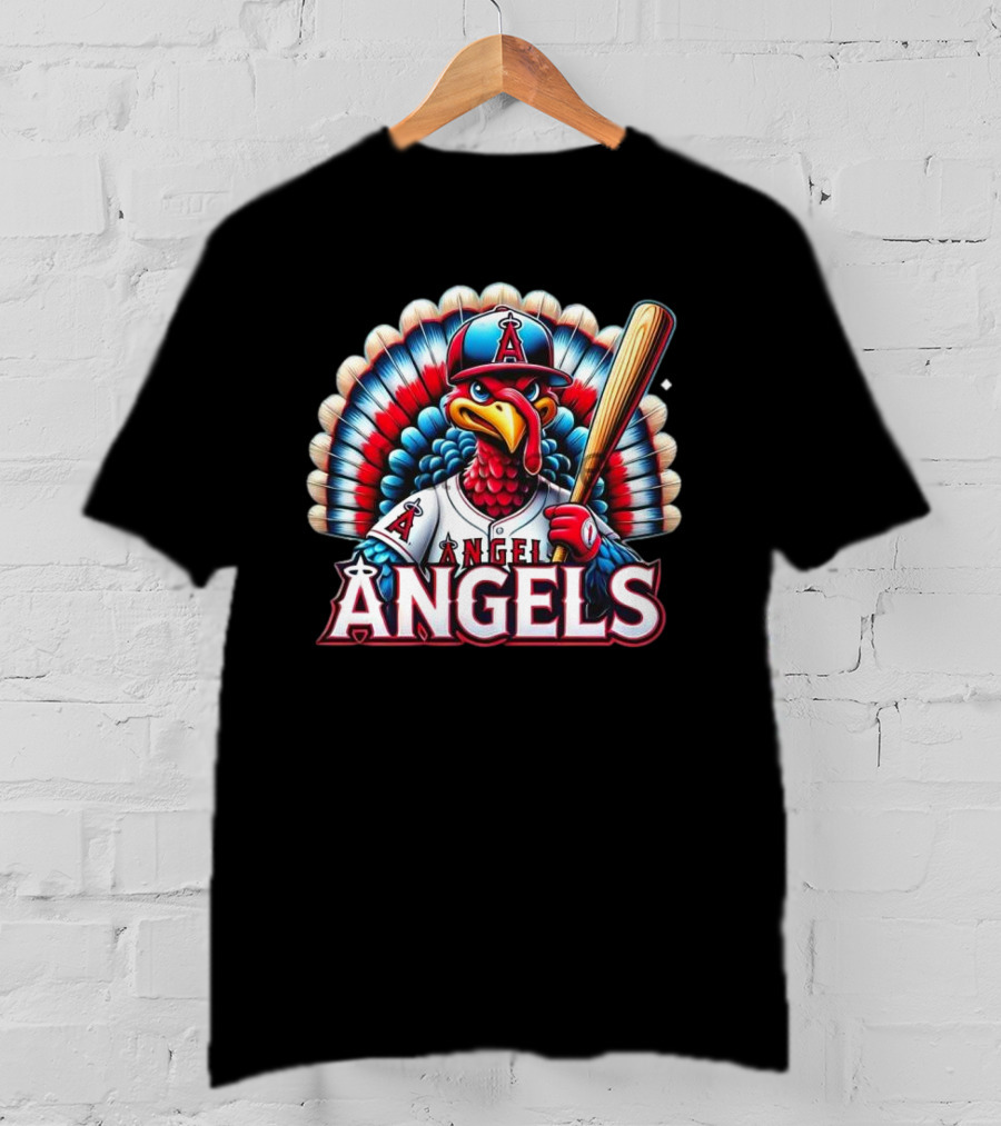 Happy Thanksgiving Los Angeles Angels Baseball Turkey T-Shirt