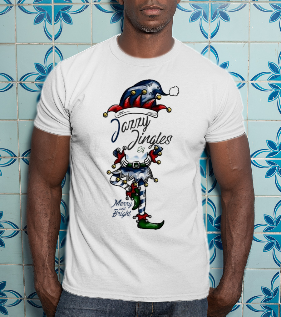 Jazzy Jingles Elf Merry And Bright Christmas T-Shirt