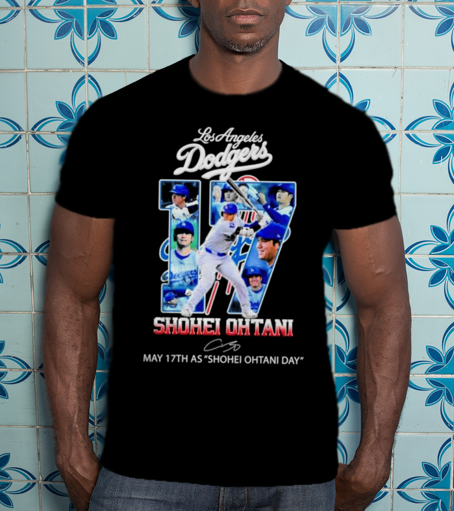 Los Angeles Dodgers Shohei Ohtani 17 May 17th As Shohei Ohtani Day Signature T-Shirt