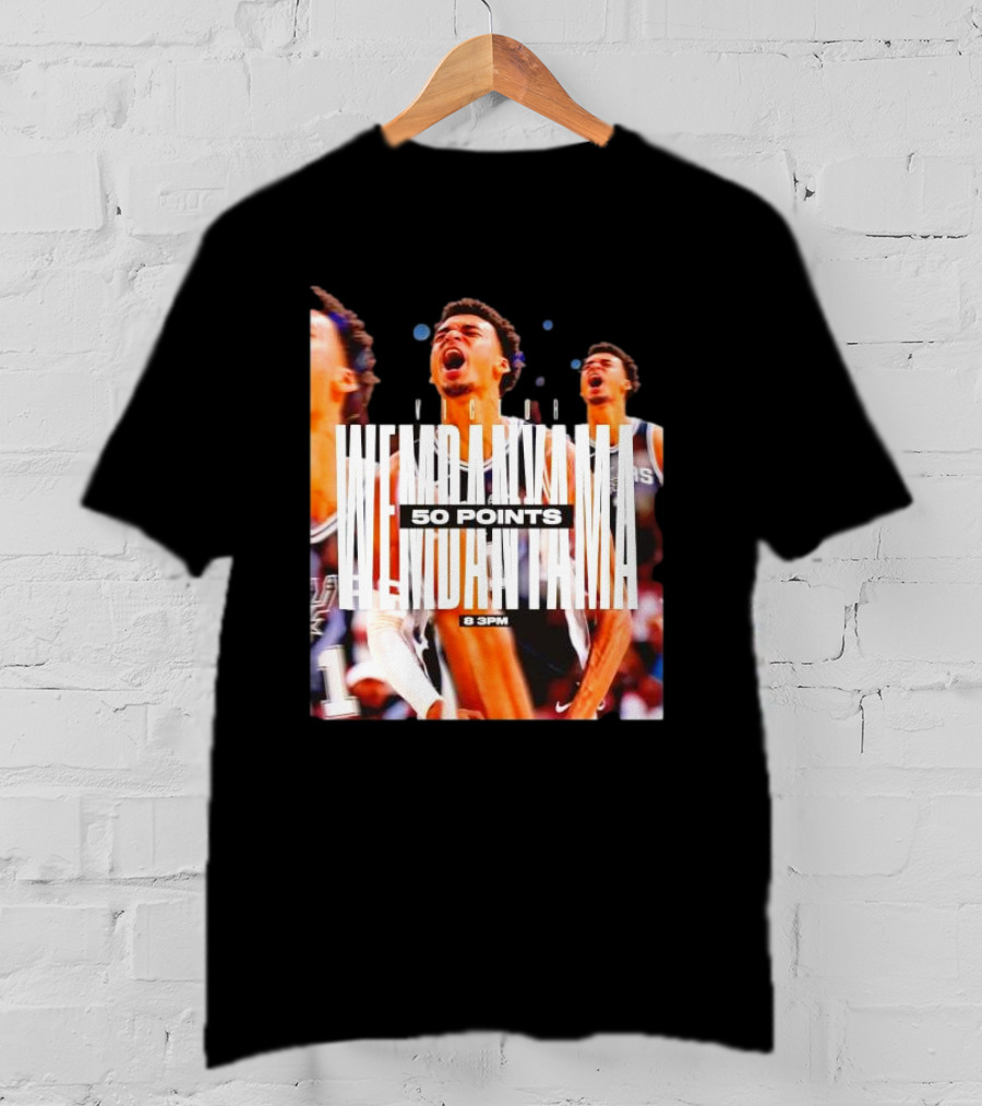 Victor Wembanyama Spurs 50 Points 8 PM T-Shirt