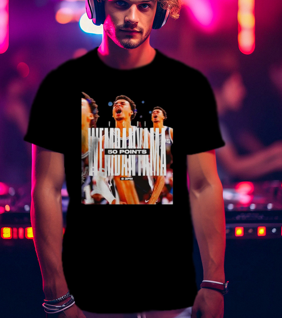 Victor Wembanyama Spurs 50 Points 8 PM T-Shirt