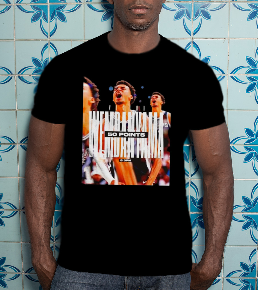 Victor Wembanyama Spurs 50 Points 8 PM T-Shirt