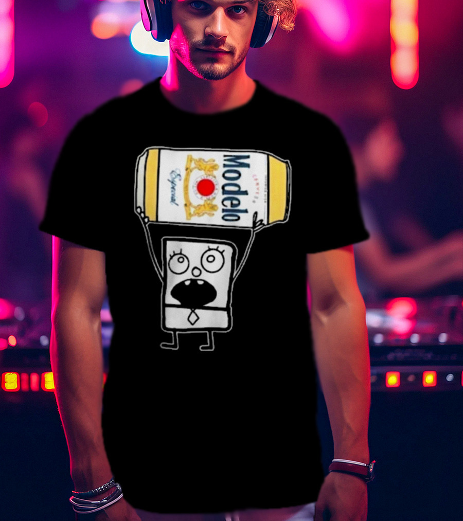 Doodlebob Lifting Modelo Especial Beer Can T-Shirt
