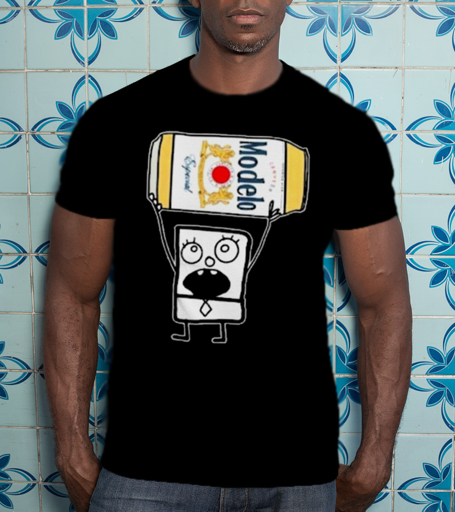 Doodlebob Lifting Modelo Especial Beer Can T-Shirt