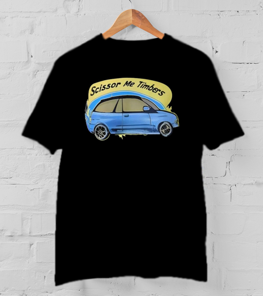 Scissor Me Timbers Blue Car Image T-Shirt