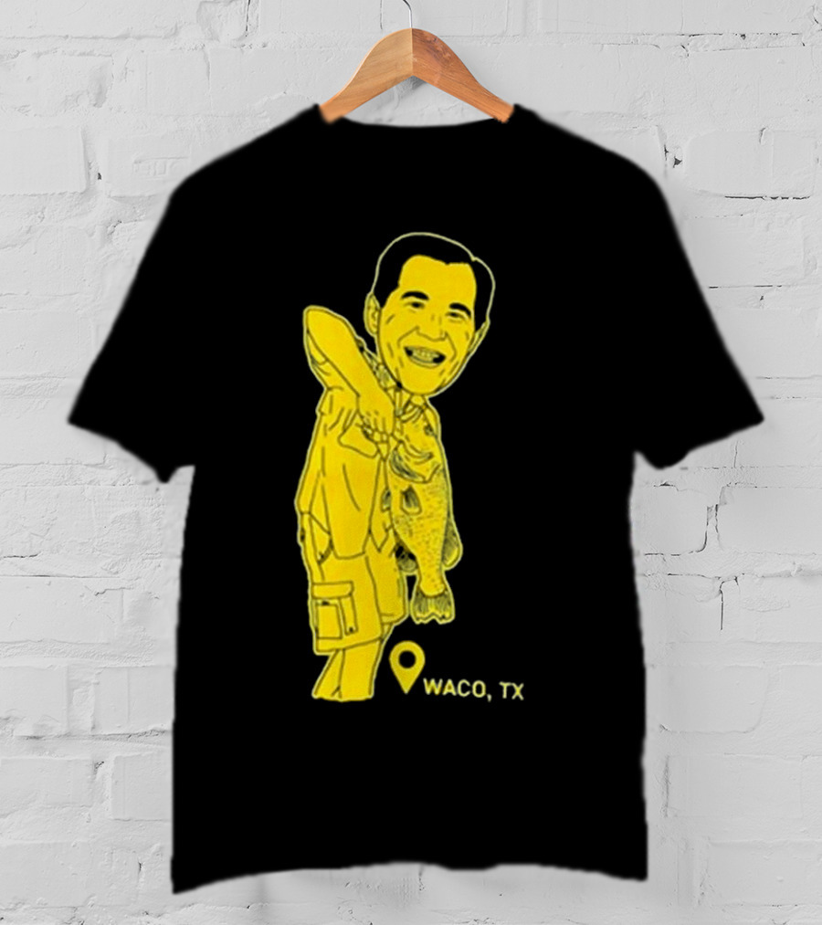 Scott Drew Fishing Caricature Waco TX T-Shirt