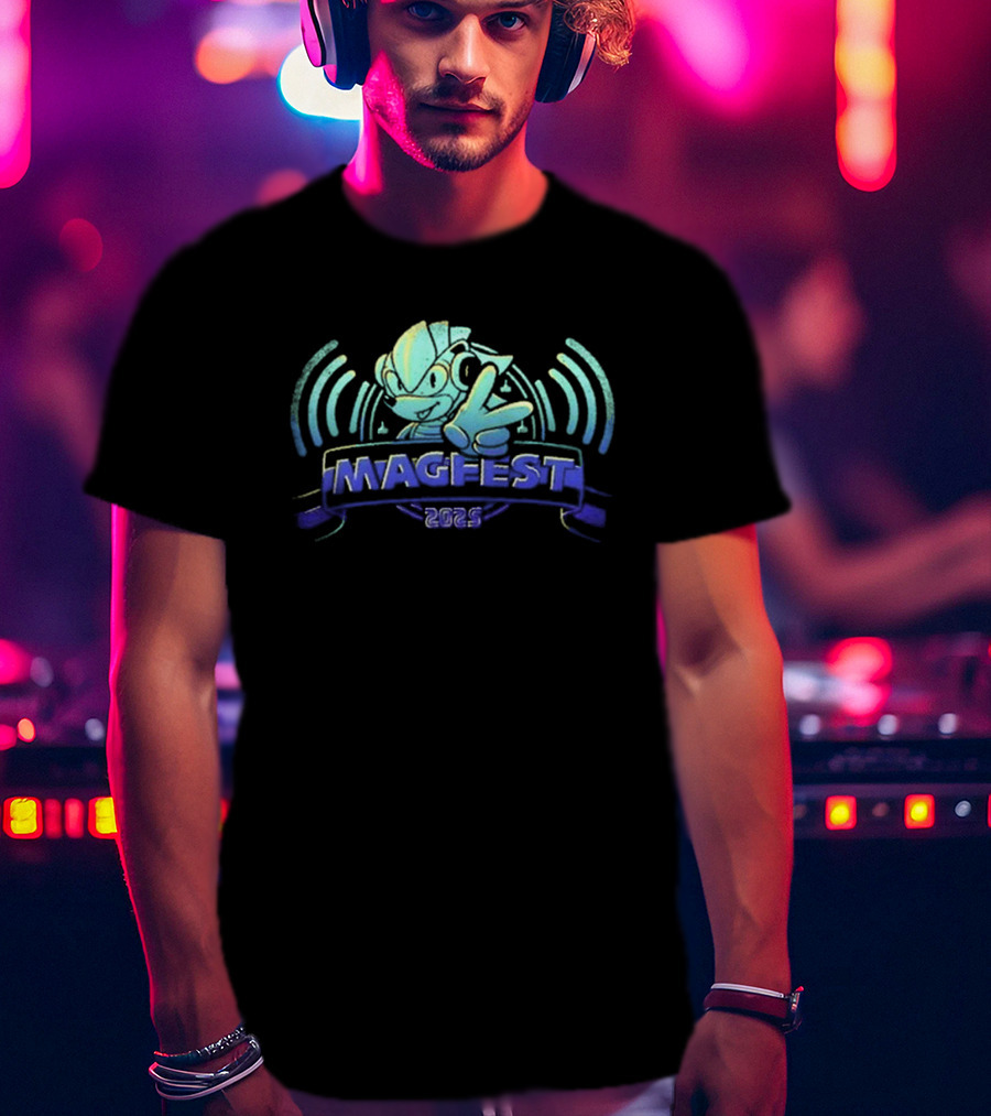 Magfest 2025 Character Peace Sign Gaming Event T-Shirt