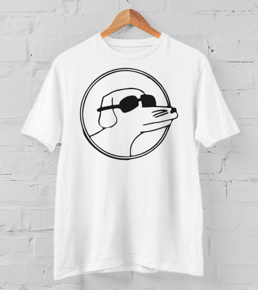 Modern Baseball Mobo Dog With Sunglasses Retro Circle T-Shirt
