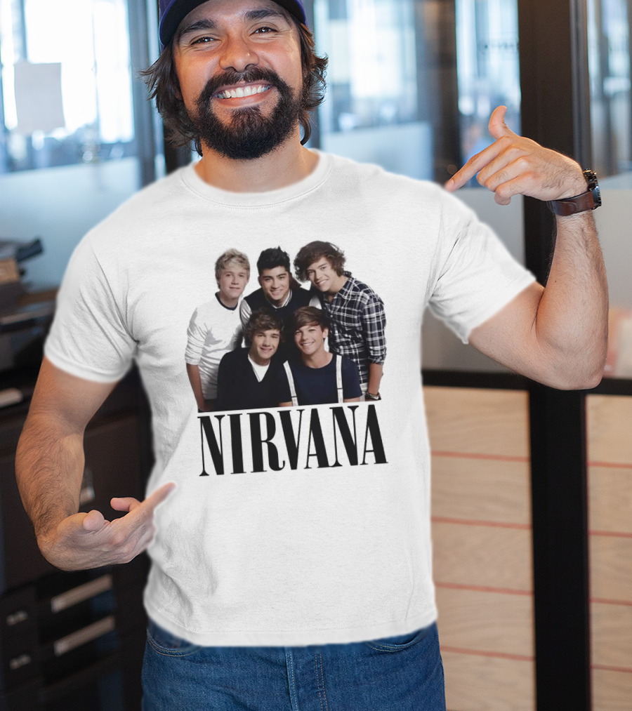 Nirvana One Direction Mashup Fan Shirt Image T-Shirt
