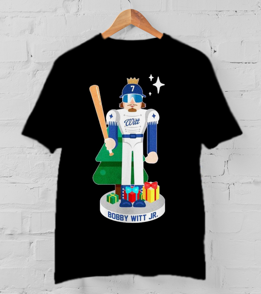 Bobby Witt Jr. MLBPA Nutcracker Baseball Bat Christmas Gifts T-Shirt