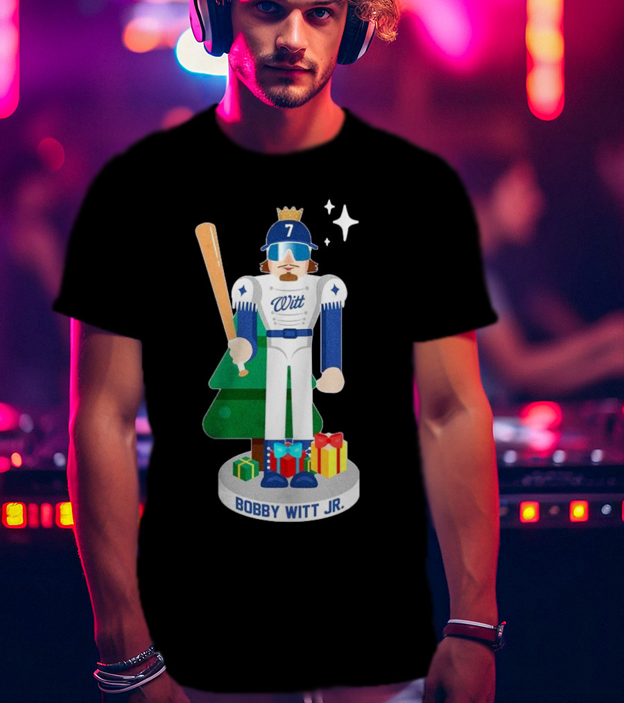 Bobby Witt Jr. MLBPA Nutcracker Baseball Bat Christmas Gifts T-Shirt