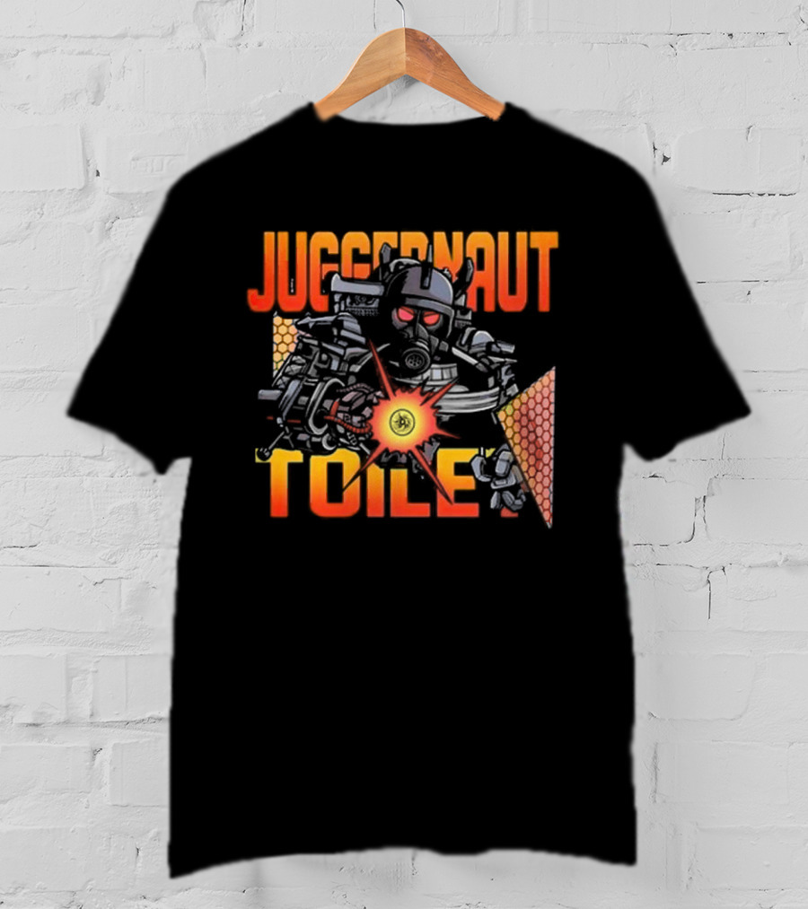 Juggernaut Toilet Gas Mask Warrior Explosion T-Shirt