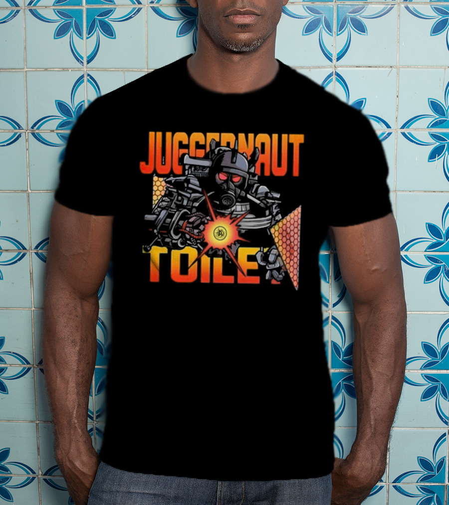 Juggernaut Toilet Gas Mask Warrior Explosion T-Shirt