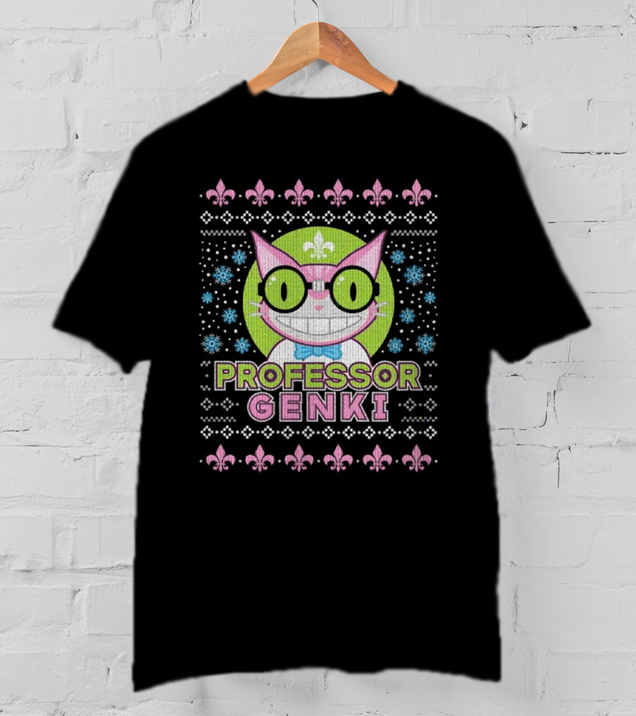Professor Genki Steelport Cat Ugly Christmas T-Shirt