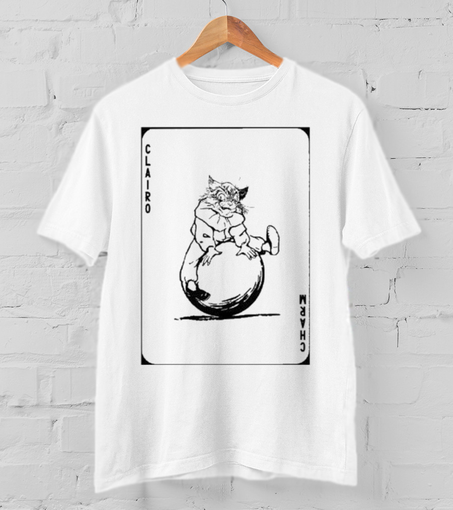 Clairo Charm Card Cat Balancing T-Shirt