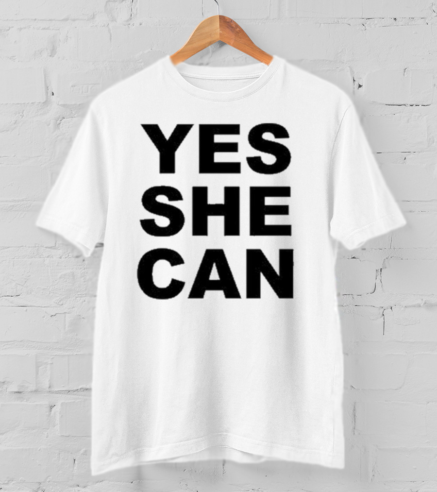 Yes She Can Empowerment Affirmation Oprah Winfrey Inspirational Message T-Shirt