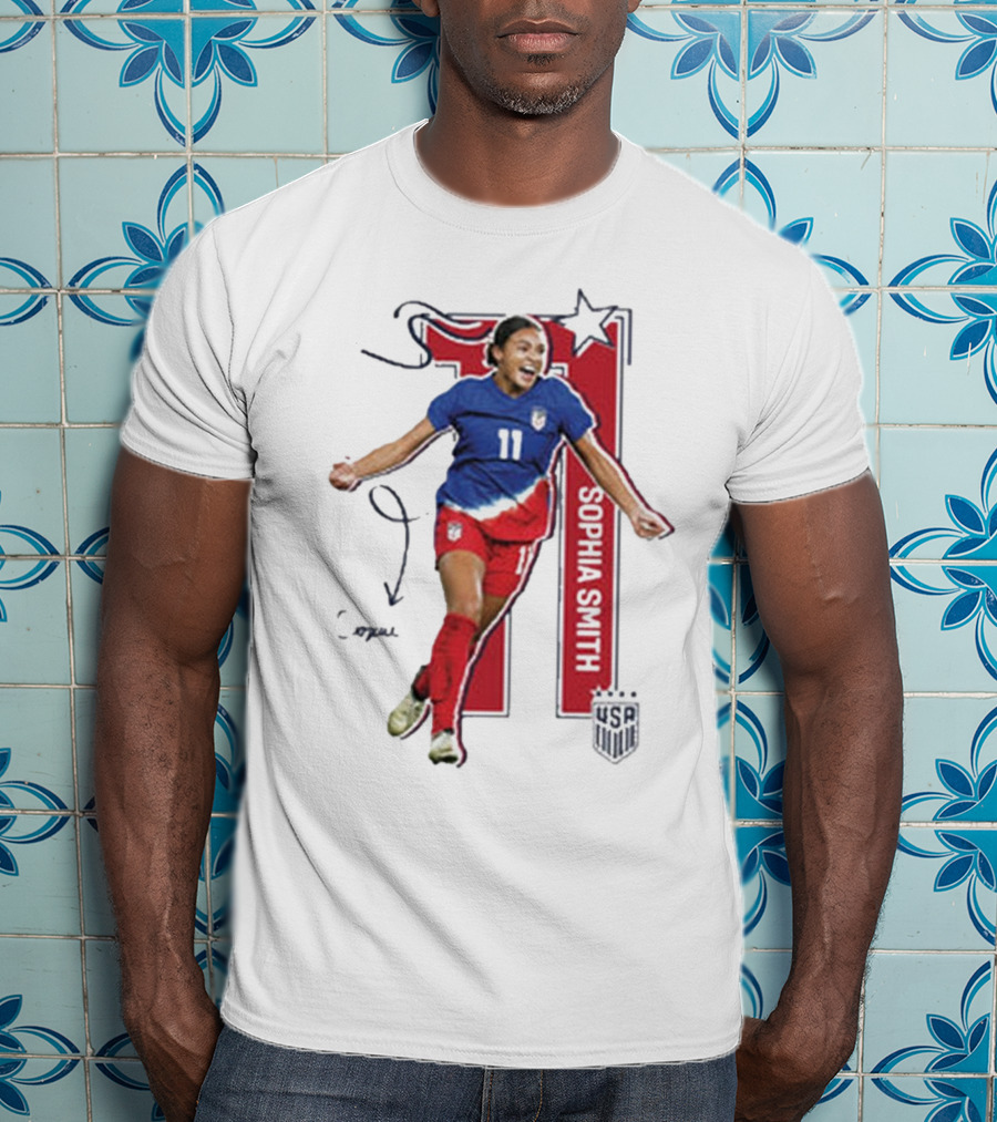 USWNT Sophia Smith 11 USA Signature T-Shirt