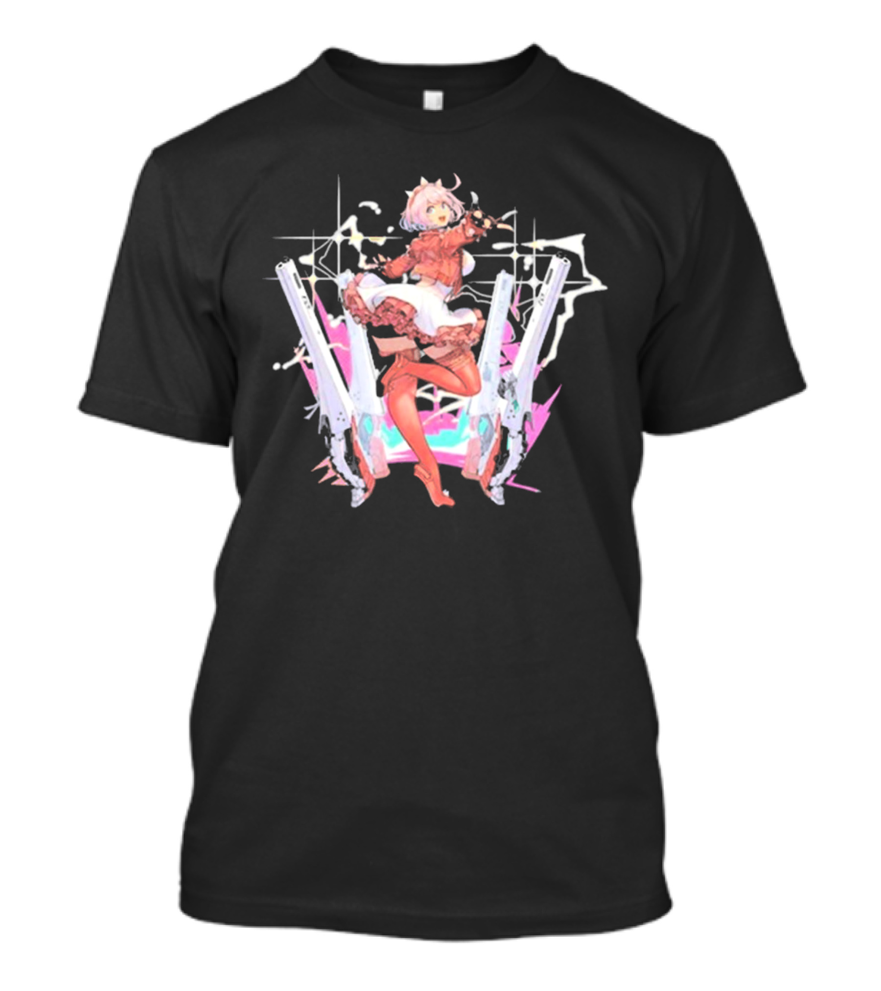 Guilty Gear Strive Elphelt Valentine Dual Gun Action Character T-Shirt