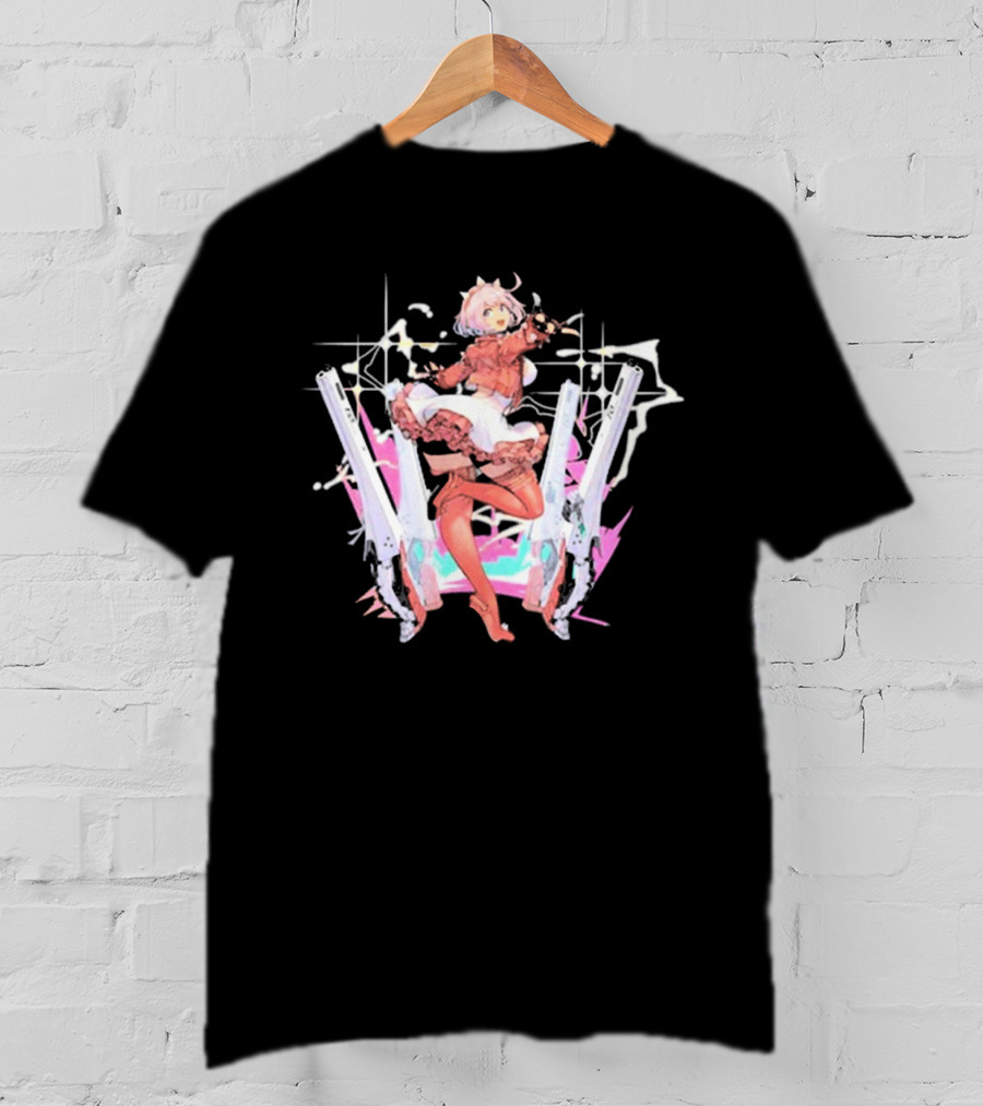 Guilty Gear Strive Elphelt Valentine Dual Gun Action Character T-Shirt