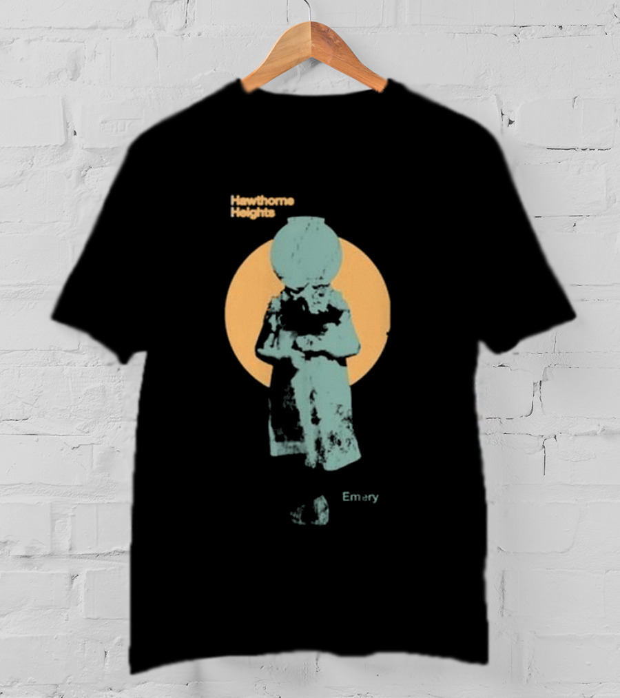Hawthorne Heights Emery Abstract Figure With Retro Circle T-Shirt