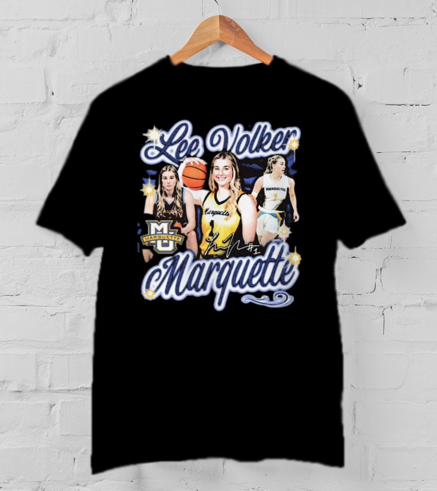 Lee Volker Marquette Basketball Star #1 Retro 90s T-Shirt