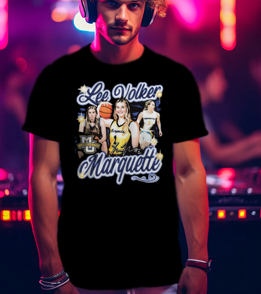 Lee Volker Marquette Basketball Star #1 Retro 90s T-Shirt