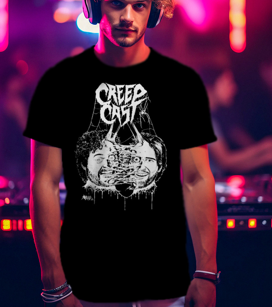 Creep Cast Webbed Faces Papa Meat T-Shirt
