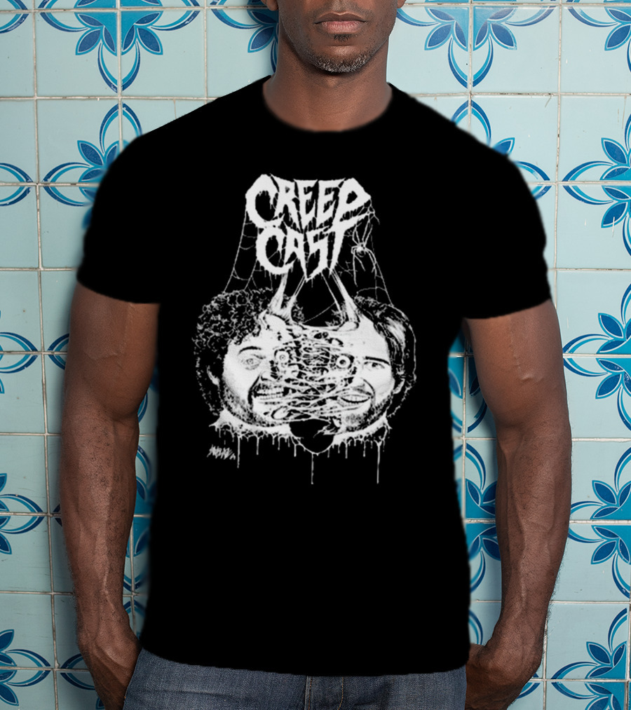 Creep Cast Webbed Faces Papa Meat T-Shirt