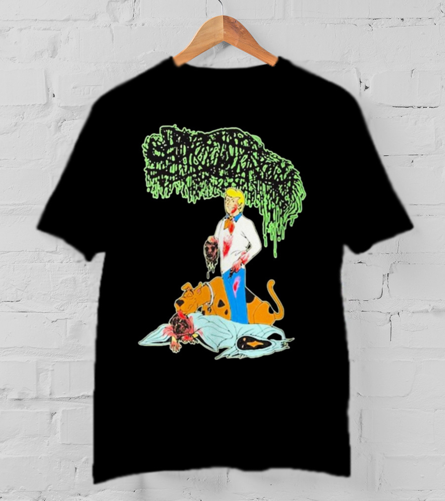 Sanguisugabogg Groovy Horror Parody Fred And Shaggy Scooby-Doo Scene T-Shirt
