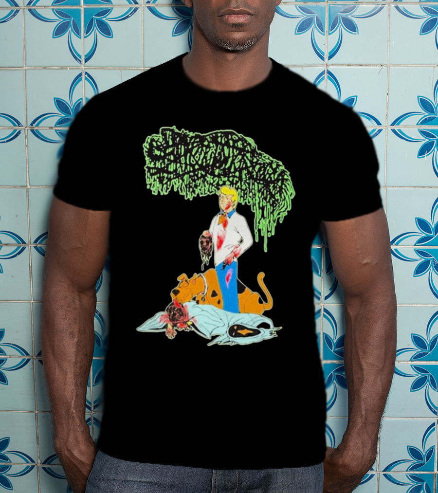 Sanguisugabogg Groovy Horror Parody Fred And Shaggy Scooby-Doo Scene T-Shirt