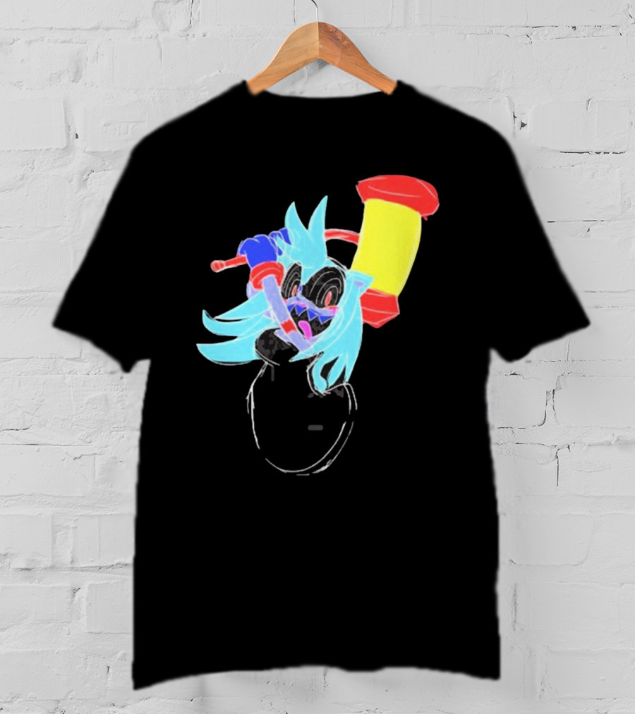Spud Gun Hammer Time Neon Cartoon Character T-Shirt
