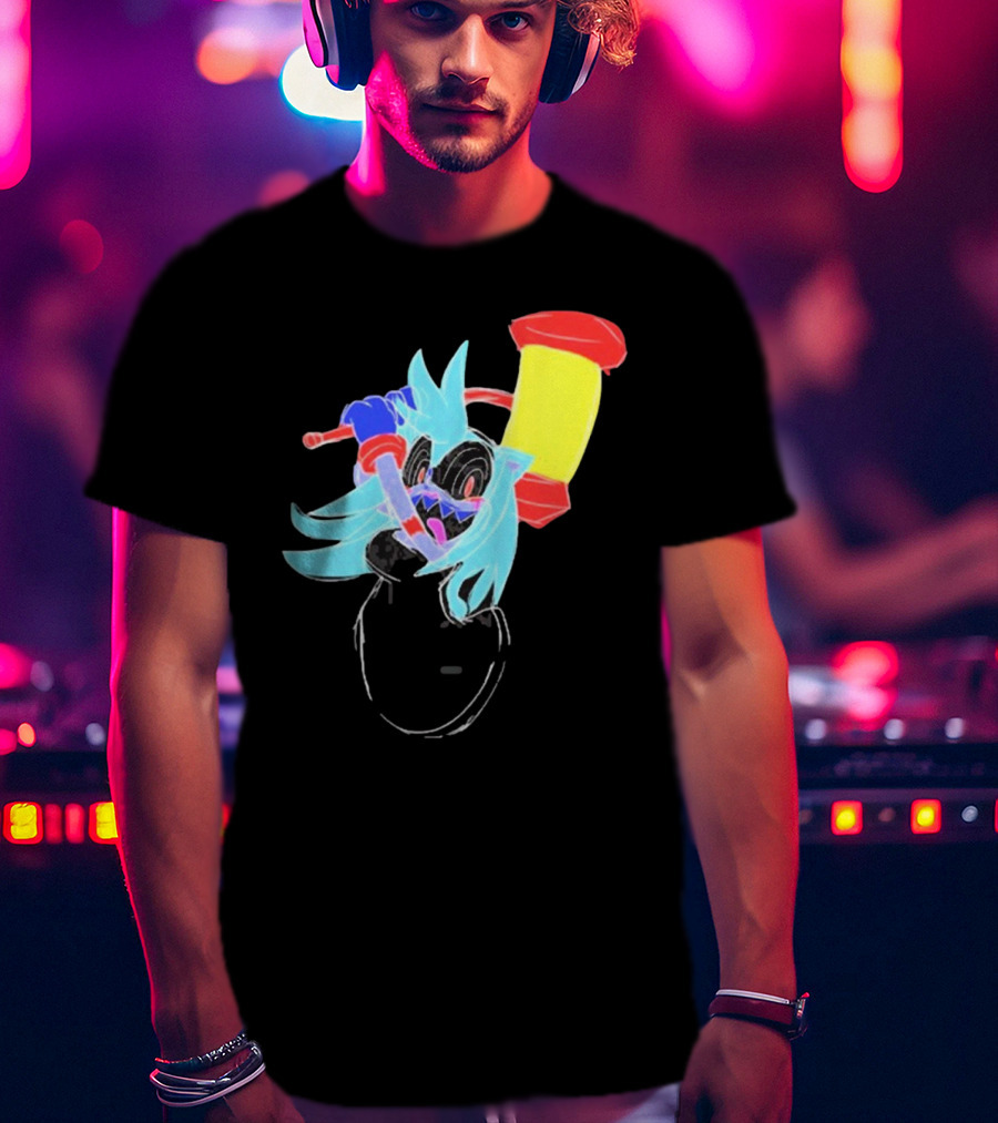 Spud Gun Hammer Time Neon Cartoon Character T-Shirt