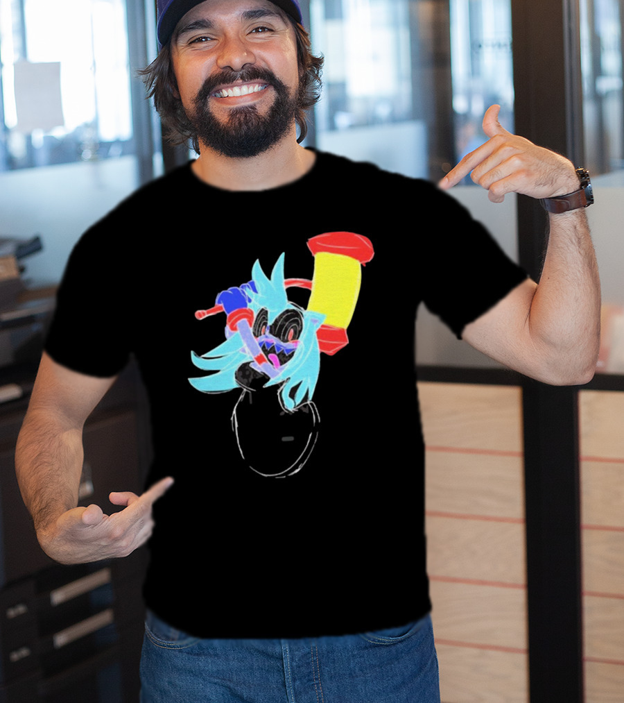 Spud Gun Hammer Time Neon Cartoon Character T-Shirt