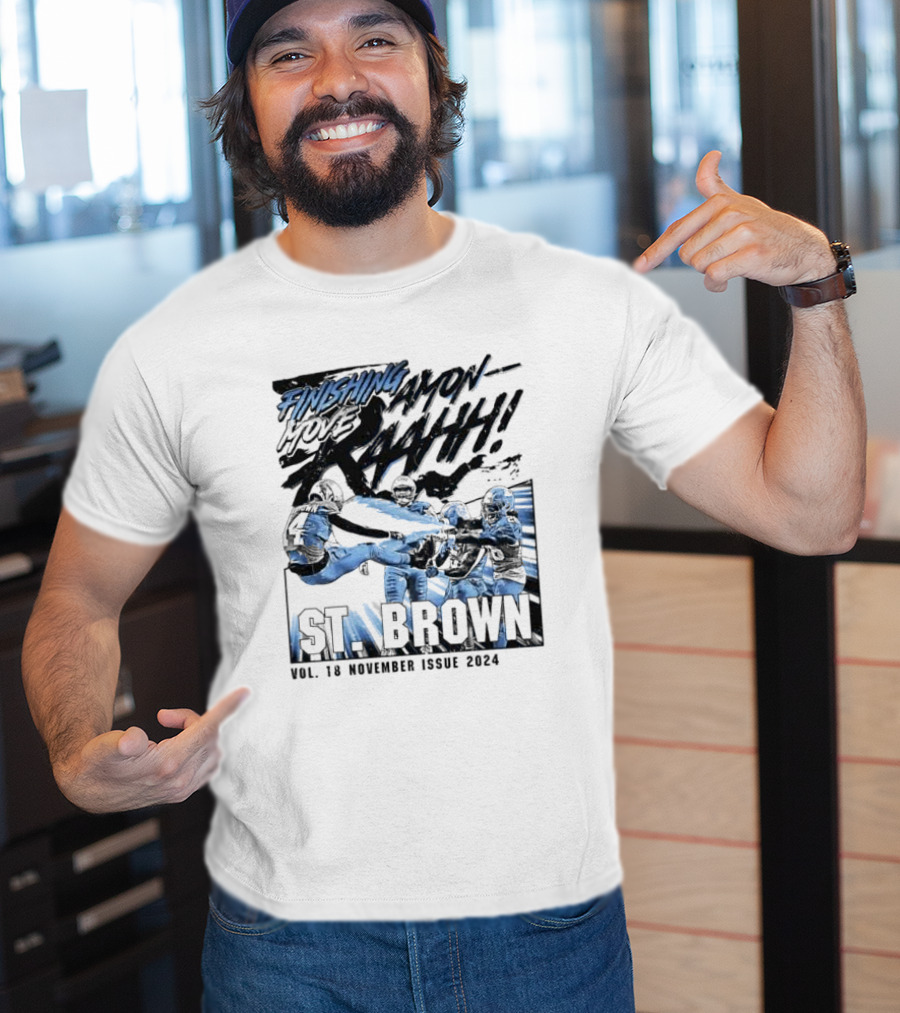 Finishing Move Amon-R-Aahhh St. Brown Vol. 18 November Issue T-Shirt