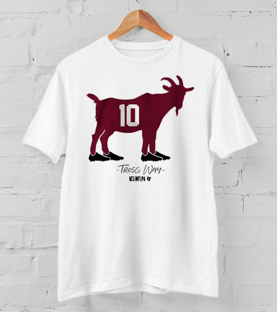 Tress Way 10 Punt Goat Washington Commanders NFLPA T-Shirt
