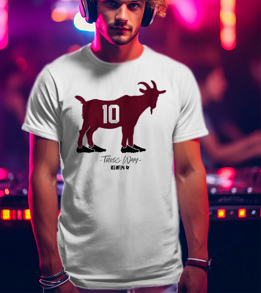 Tress Way 10 Punt Goat Washington Commanders NFLPA T-Shirt