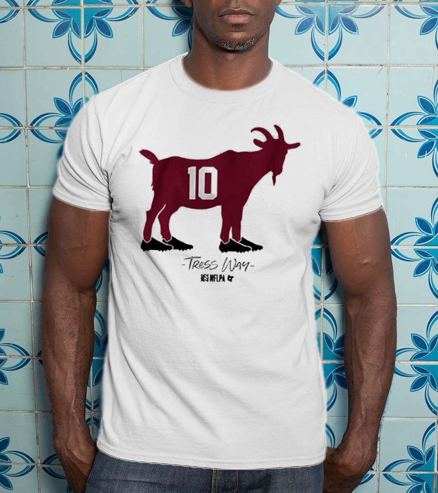 Tress Way 10 Punt Goat Washington Commanders NFLPA T-Shirt