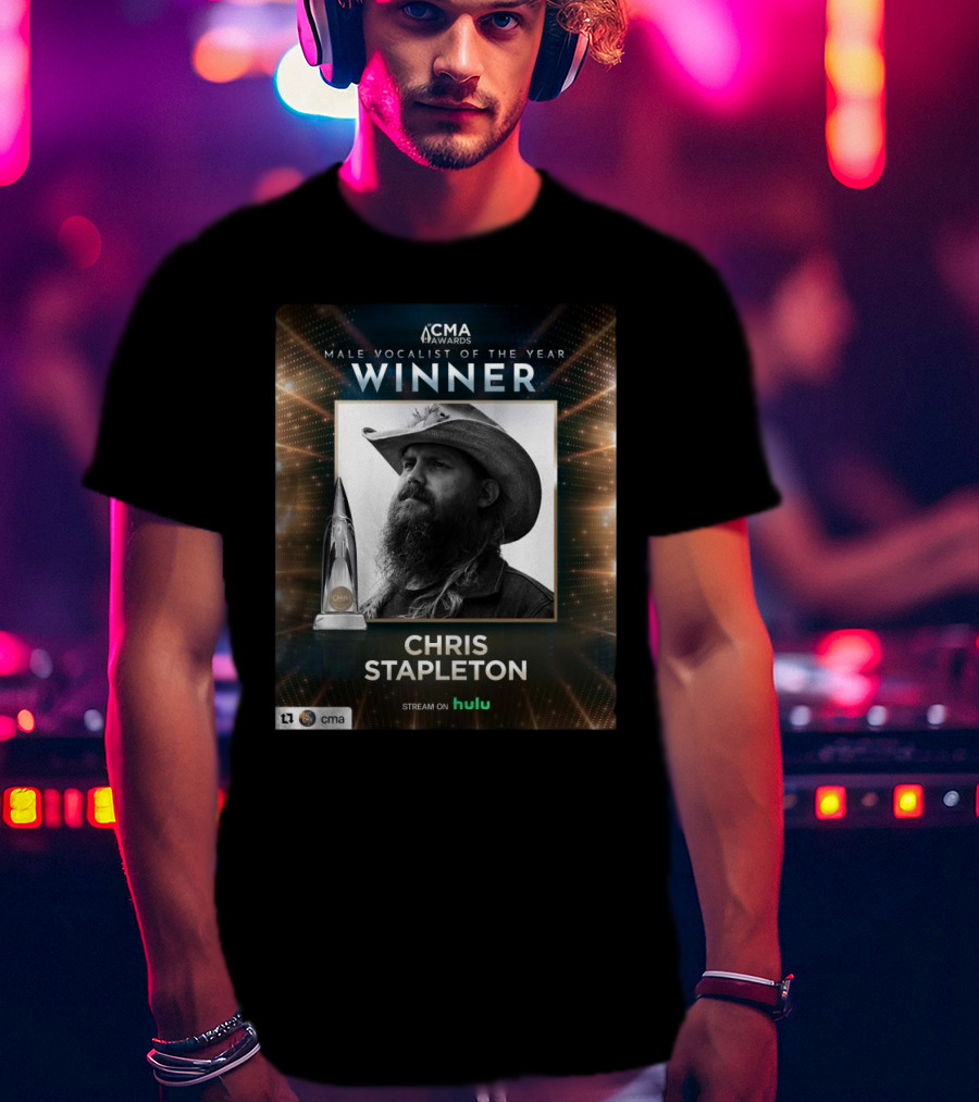 CMA Awards Male Vocalist Of The Year Winner Chris Stapleton Stream On Hulu T-Shirt