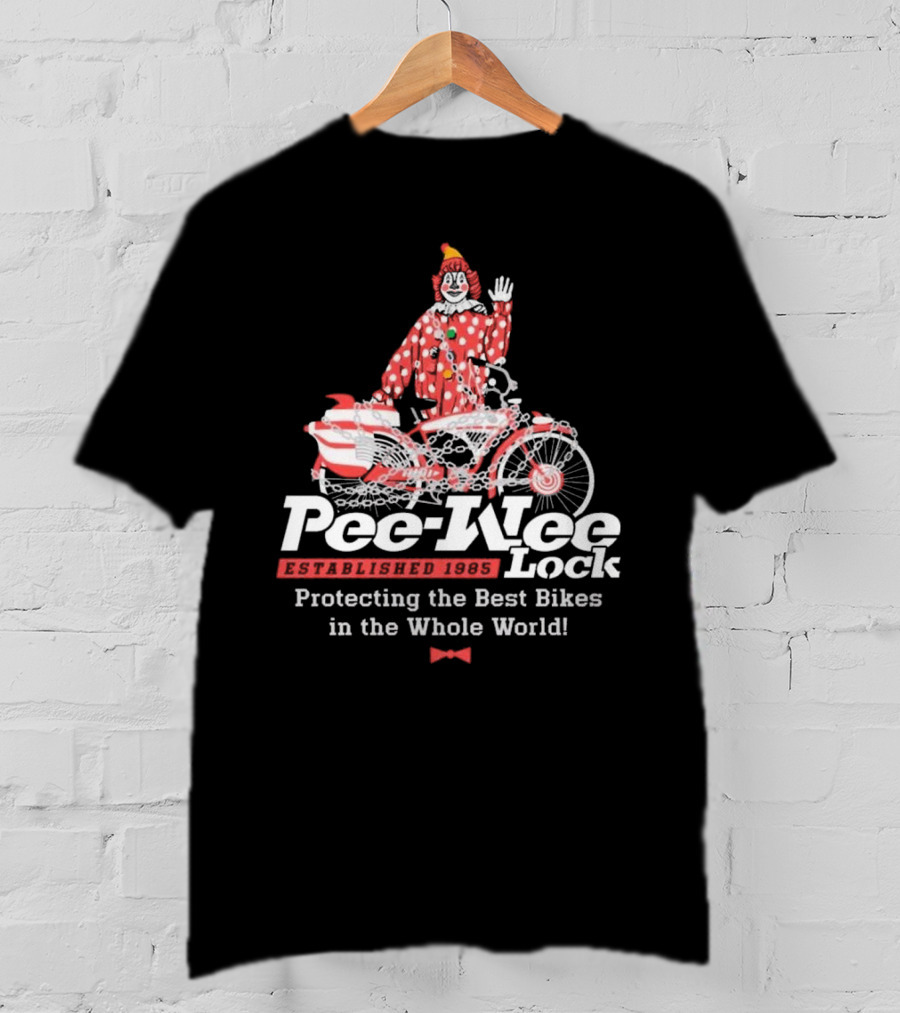 Pee-Wee Lock Established 1985 Protecting The Best Bikes In The Whole World T-Shirt