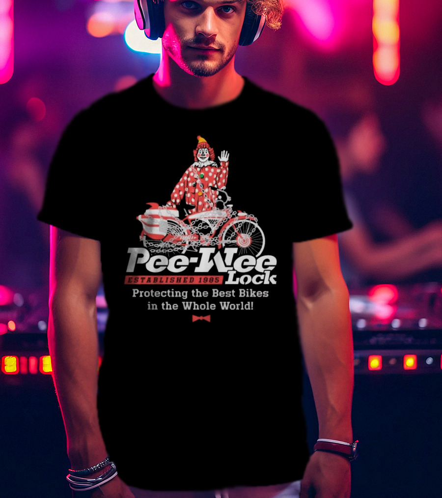 Pee-Wee Lock Established 1985 Protecting The Best Bikes In The Whole World T-Shirt