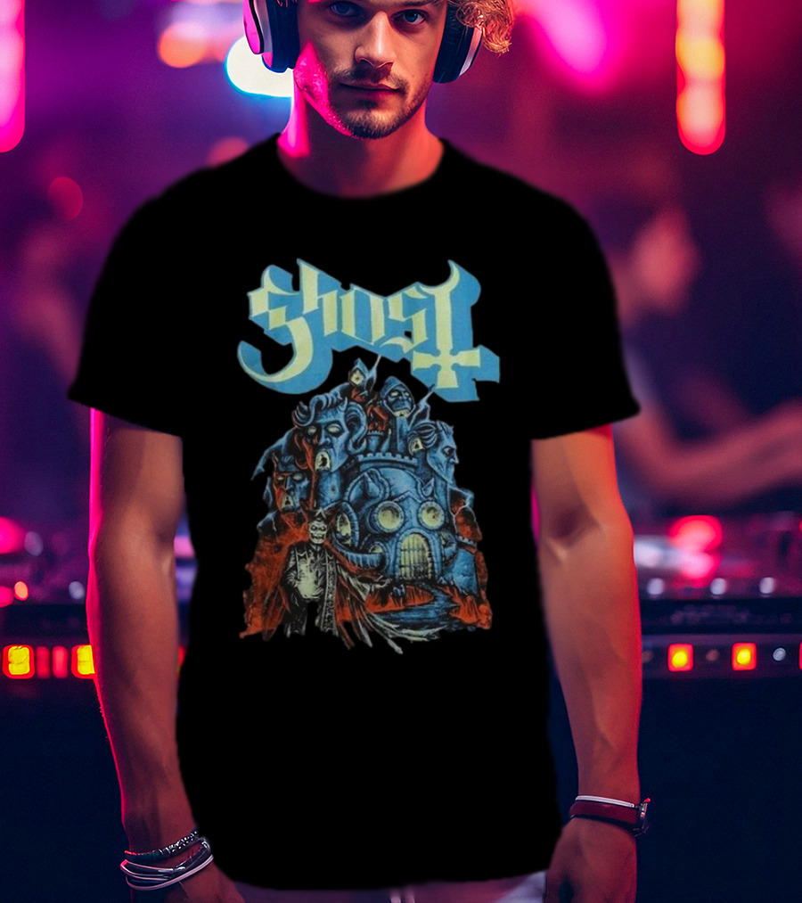 Ghost Band Robot Castle Glow In The Dark T-Shirt